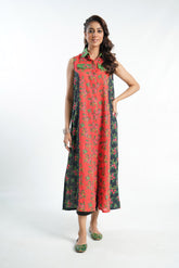 Ralli Patch 2 in Multi coloured Printed Slub Khaddar fabric